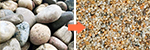 crushed pebbles